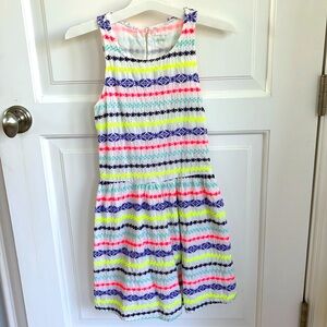 Cherokee SZ L Cotton Lined Embroidered Dress